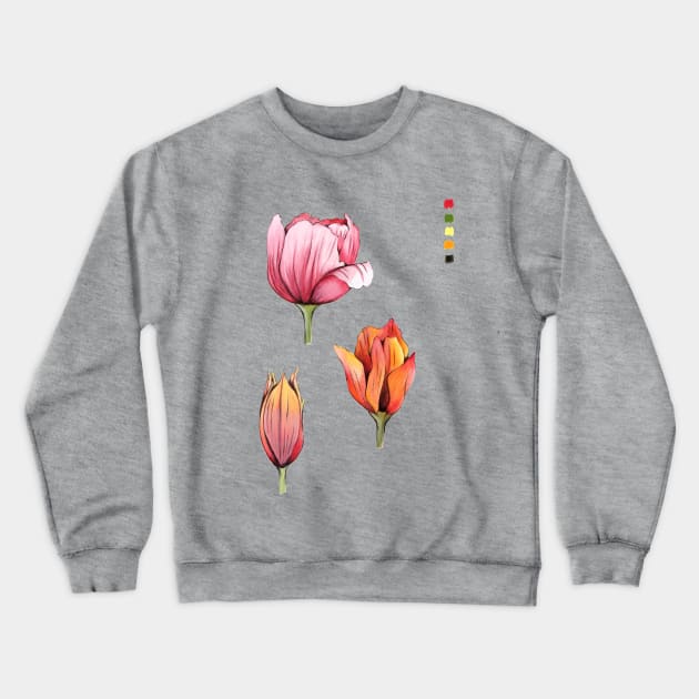 Tulips Crewneck Sweatshirt by IndiasIllustrations